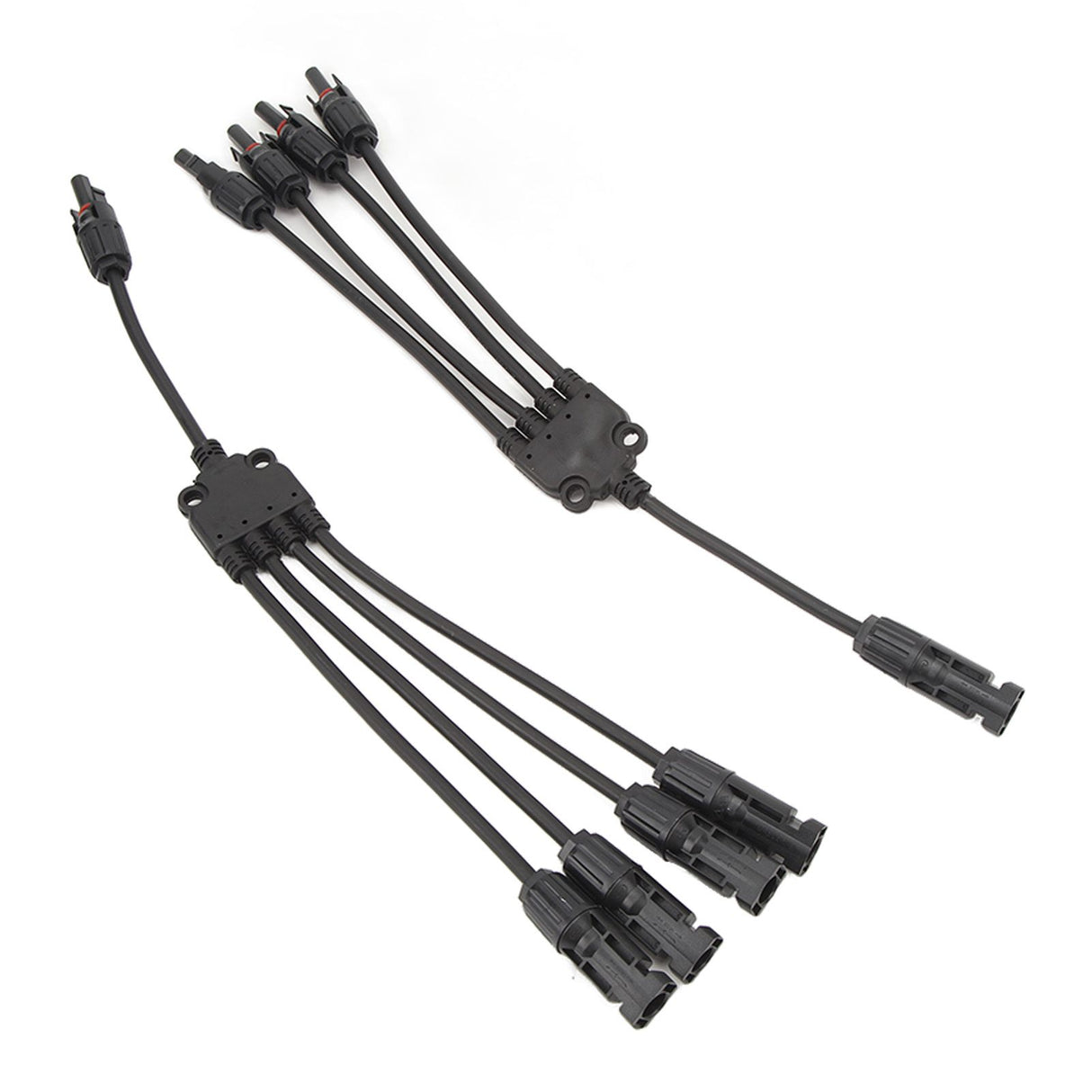 Solar Connectors 1 to 4 Y Branch Parallel Adapter Cable Wire Plug Tool Kit for Solar Panel