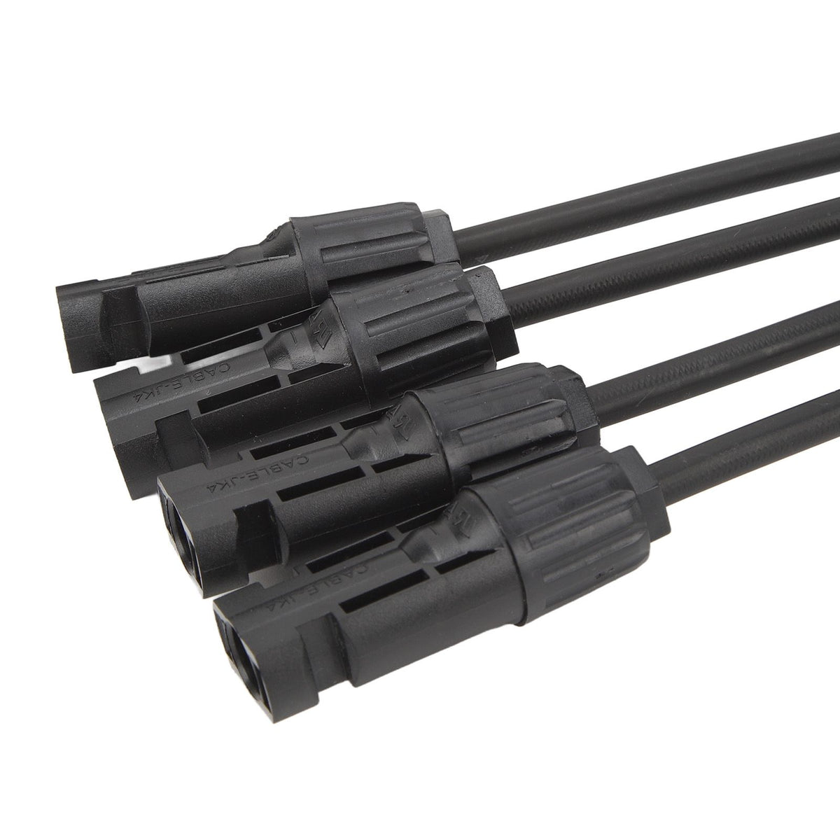 Solar Connectors 1 to 4 Y Branch Parallel Adapter Cable Wire Plug Tool Kit for Solar Panel