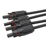 Solar Connectors 1 to 4 Y Branch Parallel Adapter Cable Wire Plug Tool Kit for Solar Panel - Extra Image