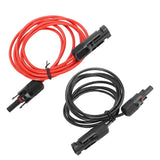 2m 6.6ft 12AWG Solar Panel Extension Cable Wire with Female and Male Connector Red Black 2.5mm²