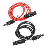 2m 6.6ft 12AWG Solar Panel Extension Cable Wire with Female and Male Connector Red Black 2.5mm² - Close-Up Angle