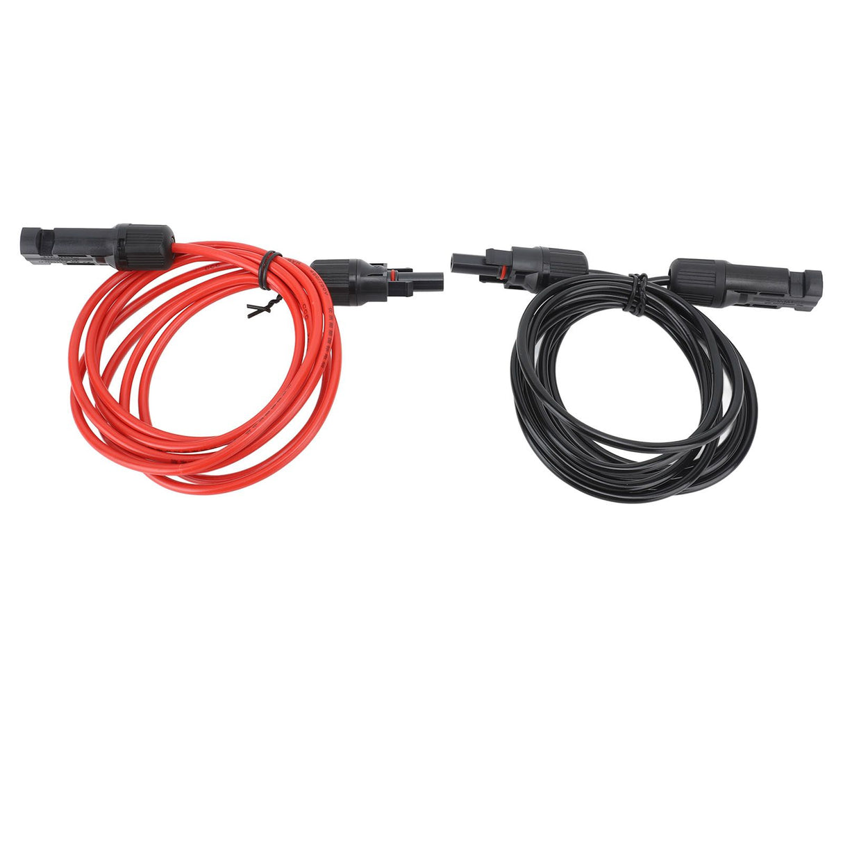 2m 6.6ft 12AWG Solar Panel Extension Cable Wire with Female and Male Connector Red Black 2.5mm²