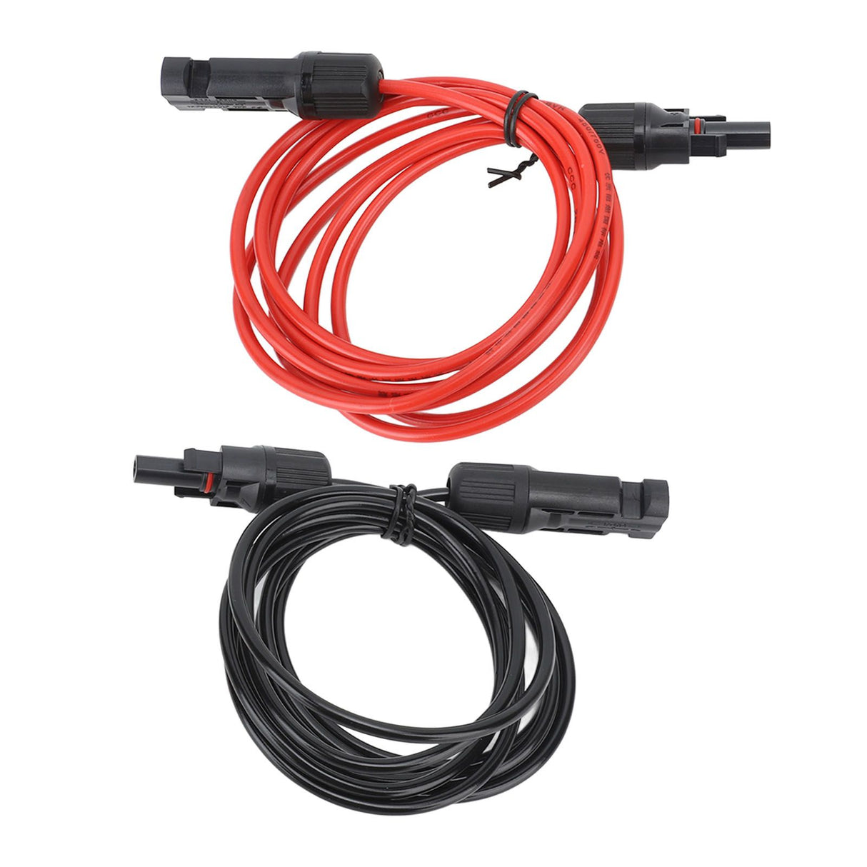 2m 6.6ft 12AWG Solar Panel Extension Cable Wire with Female and Male Connector Red Black 2.5mm²