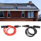 2m 6.6ft 12AWG Solar Panel Extension Cable Wire with Female and Male Connector Red Black 2.5mm² - Extra Image