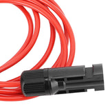 2m 6.6ft 12AWG Solar Panel Extension Cable Wire with Female and Male Connector Red Black 2.5mm² - Extra Image