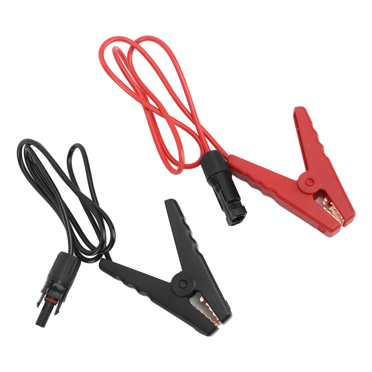 2PCS Solar Power Battery Clip 12AWG Quick Disconnect Extension Cable Battery Charger Clamp Connector for Solar Panel Automotive Motorcycle