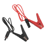 2PCS Solar Power Battery Clip 12AWG Quick Disconnect Extension Cable Battery Charger Clamp Connector for Solar Panel Automotive Motorcycle