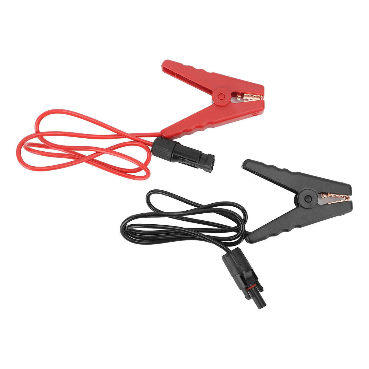 2PCS Solar Power Battery Clip 12AWG Quick Disconnect Extension Cable Battery Charger Clamp Connector for Solar Panel Automotive Motorcycle