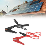 2PCS Solar Power Battery Clip 12AWG Quick Disconnect Extension Cable Battery Charger Clamp Connector for Solar Panel Automotive Motorcycle