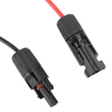 2PCS Solar Power Battery Clip 12AWG Quick Disconnect Extension Cable Battery Charger Clamp Connector for Solar Panel Automotive Motorcycle