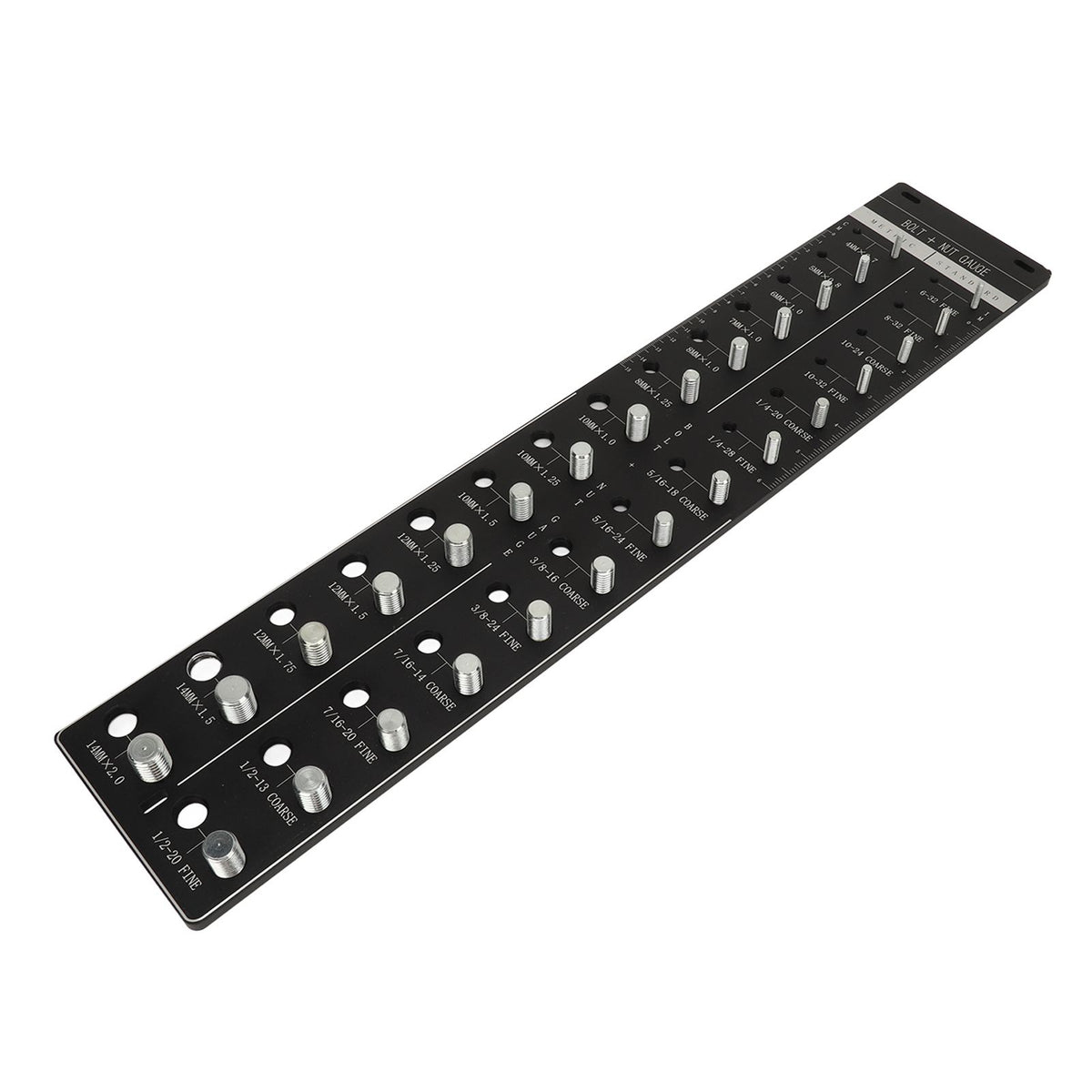 Nut and Bolt Thread Checker 28 Size Inch and Centimeter Carbon Steel Aluminium Alloy Accurate Easy Use Identifier Gauge