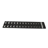 Nut and Bolt Thread Checker 28 Size Inch and Centimeter Carbon Steel Aluminium Alloy Accurate Easy Use Identifier Gauge - Top-Down View