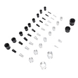44PCS Nut and Bolt Thread Checker Aluminum High Accuracy Bolt Nut Identifier Gauge with Storage Box for Imperial and Metric Nuts - Top-Down View