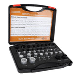 44PCS Nut and Bolt Thread Checker Aluminum High Accuracy Bolt Nut Identifier Gauge with Storage Box for Imperial and Metric Nuts