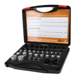 44PCS Nut and Bolt Thread Checker Aluminum High Accuracy Bolt Nut Identifier Gauge with Storage Box for Imperial and Metric Nuts
