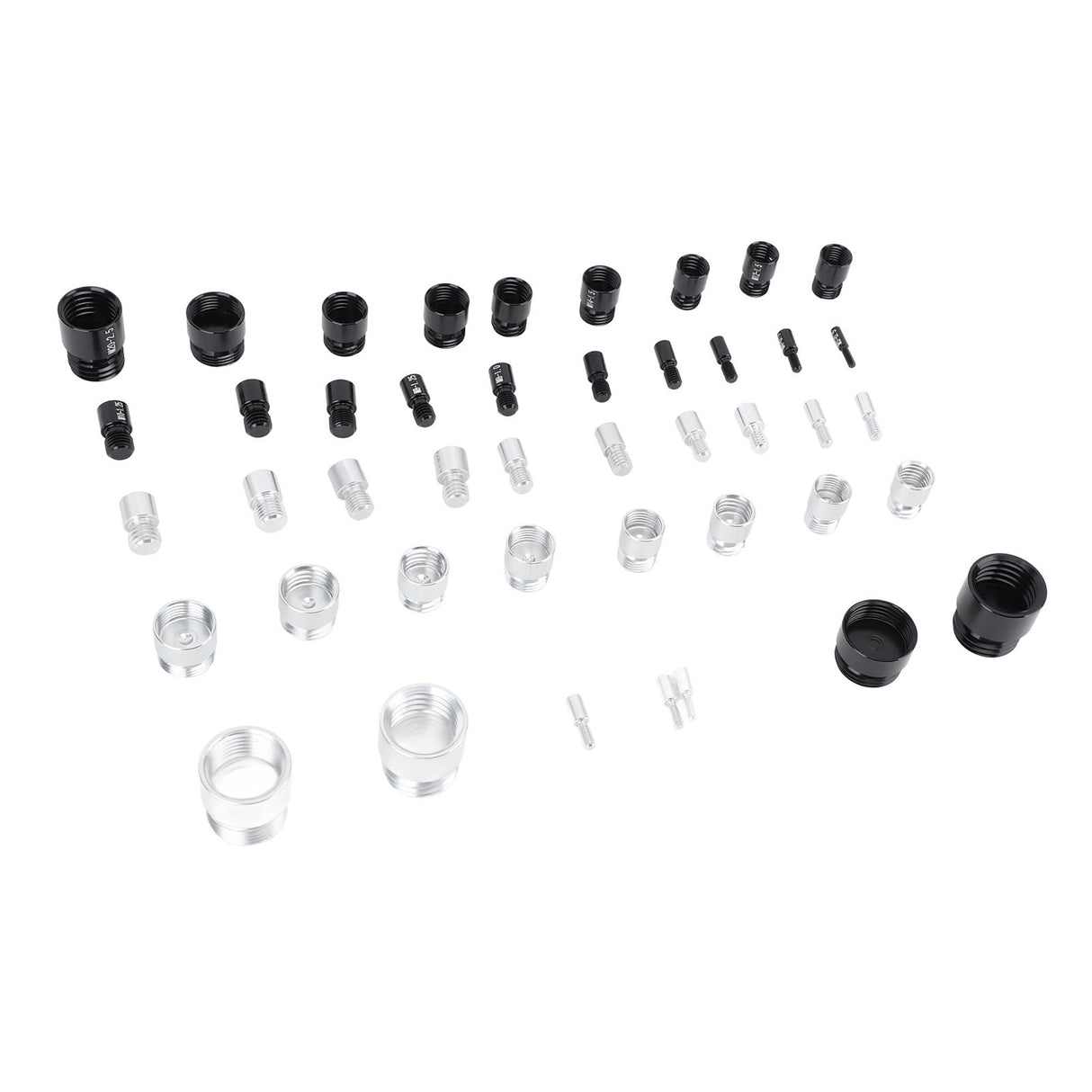 44PCS Nut and Bolt Thread Checker Aluminum High Accuracy Bolt Nut Identifier Gauge with Storage Box for Imperial and Metric Nuts