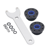 Front Mount Hydraulic Steering Cylinder Seal Kit with Pin Wrench Hydraulic Steering Support Bracket Puller for Seastar HS5157 Replacement