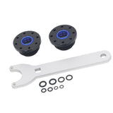 Front Mount Hydraulic Steering Cylinder Seal Kit with Pin Wrench Hydraulic Steering Support Bracket Puller for Seastar HS5157 Replacement - Low Angle
