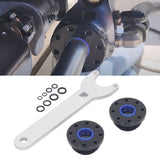 Front Mount Hydraulic Steering Cylinder Seal Kit with Pin Wrench Hydraulic Steering Support Bracket Puller for Seastar HS5157 Replacement