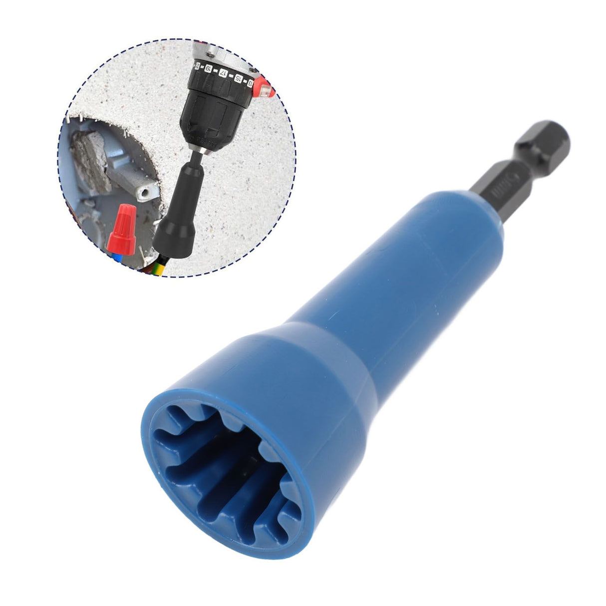 Wire Twisting Tool Wire Twisting Spinner Wire Twister Tool for Drill Wire Connector Driver with 1/4in Chuck Blue