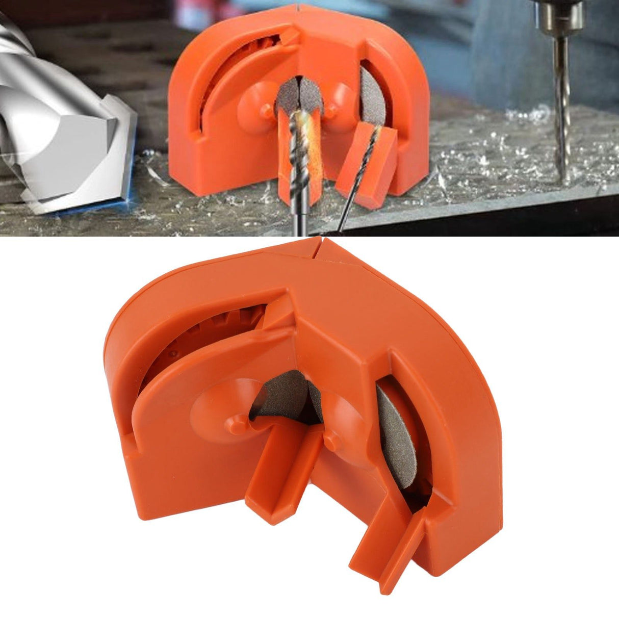 Electric Drill Bit Sharpener for All Bits Multipurpose Portable Drill Grinder Grinding Tool for Hardened Steel Carbide Twist Cobalt Orange