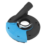 Angle Grinder Grinding Dust Shroud Blue Black 5inch Multifunctional Angle Grinder Dust Collector For Grinding Stone Flooring Concrete - Rear View