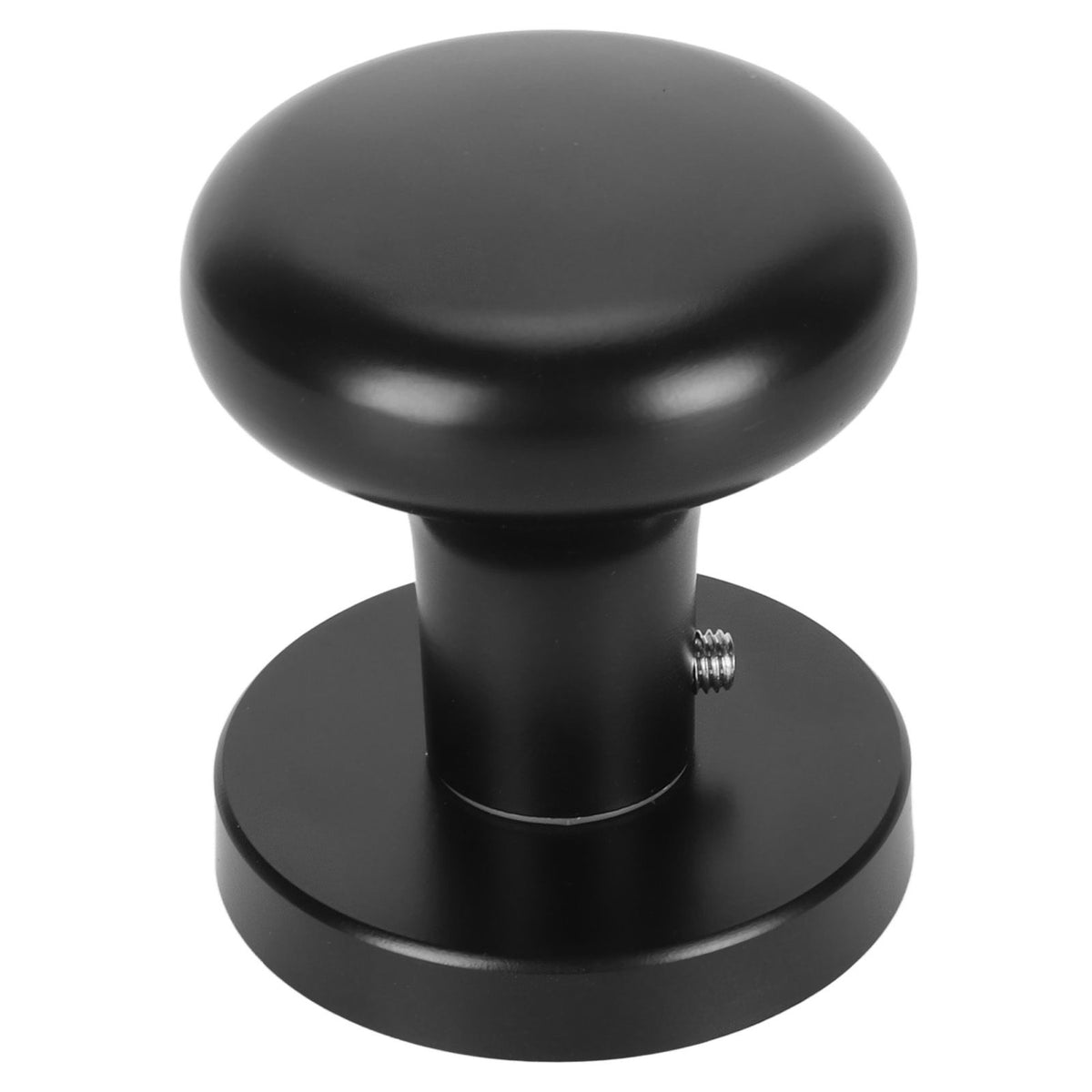 Door Knob Black Round Handle Keyless Locking Zinc Alloy Privacy Function Easy Install Interior Ball Handle for Bedroom Bathroom