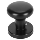 Door Knob Black Round Handle Keyless Locking Zinc Alloy Privacy Function Easy Install Interior Ball Handle for Bedroom Bathroom - Side View
