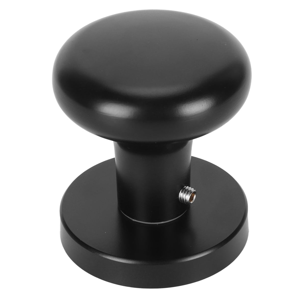Door Knob Black Round Handle Keyless Locking Zinc Alloy Privacy Function Easy Install Interior Ball Handle for Bedroom Bathroom