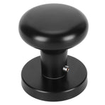 Door Knob Black Round Handle Keyless Locking Zinc Alloy Privacy Function Easy Install Interior Ball Handle for Bedroom Bathroom