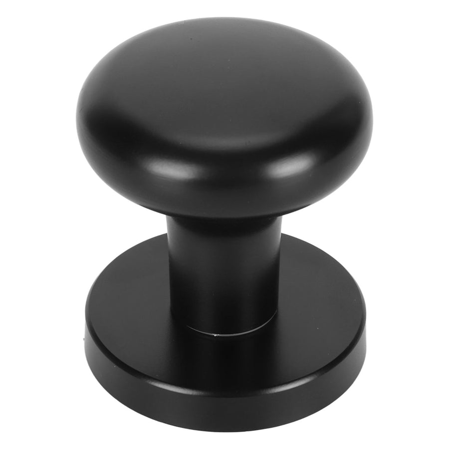 Door Knob Black Round Handle Keyless Locking Zinc Alloy Privacy Function Easy Install Interior Ball Handle for Bedroom Bathroom