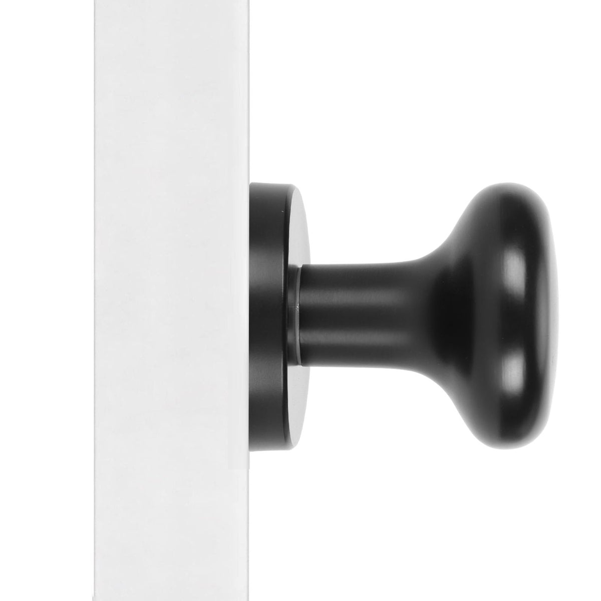 Door Knob Black Round Handle Keyless Locking Zinc Alloy Privacy Function Easy Install Interior Ball Handle for Bedroom Bathroom