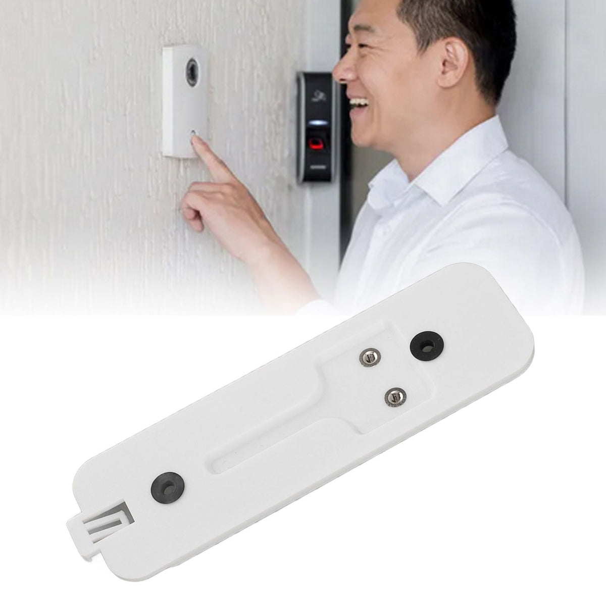 Backplate for Blink Video Doorbell Plastic Doorbell Back Plate Replacement Part with Mount Accessory White