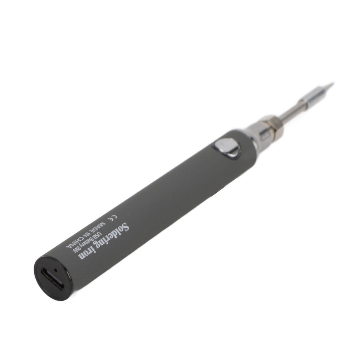 Soldering Iron Kit Cordless Electronic Welding Pen USB Rechargeable Adjustable Temperature Fast Heating Welding Tool for Wire DIY Grey