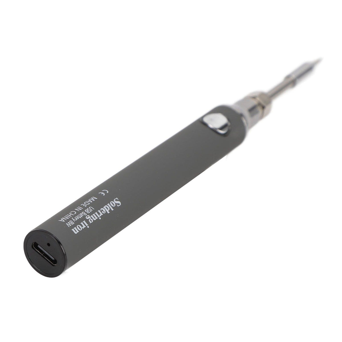 Soldering Iron Kit Cordless Electronic Welding Pen USB Rechargeable Adjustable Temperature Fast Heating Welding Tool for Wire DIY Grey