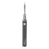 Soldering Iron Kit Cordless Electronic Welding Pen USB Rechargeable Adjustable Temperature Fast Heating Welding Tool for Wire DIY Grey - Rear View