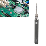 Soldering Iron Kit Cordless Electronic Welding Pen USB Rechargeable Adjustable Temperature Fast Heating Welding Tool for Wire DIY Grey - Extra Image