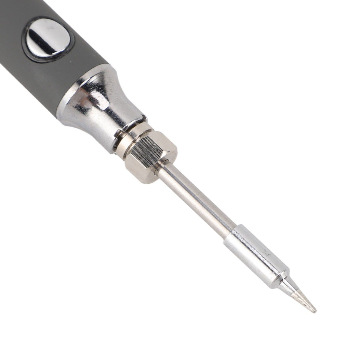 Soldering Iron Kit Cordless Electronic Welding Pen USB Rechargeable Adjustable Temperature Fast Heating Welding Tool for Wire DIY Grey