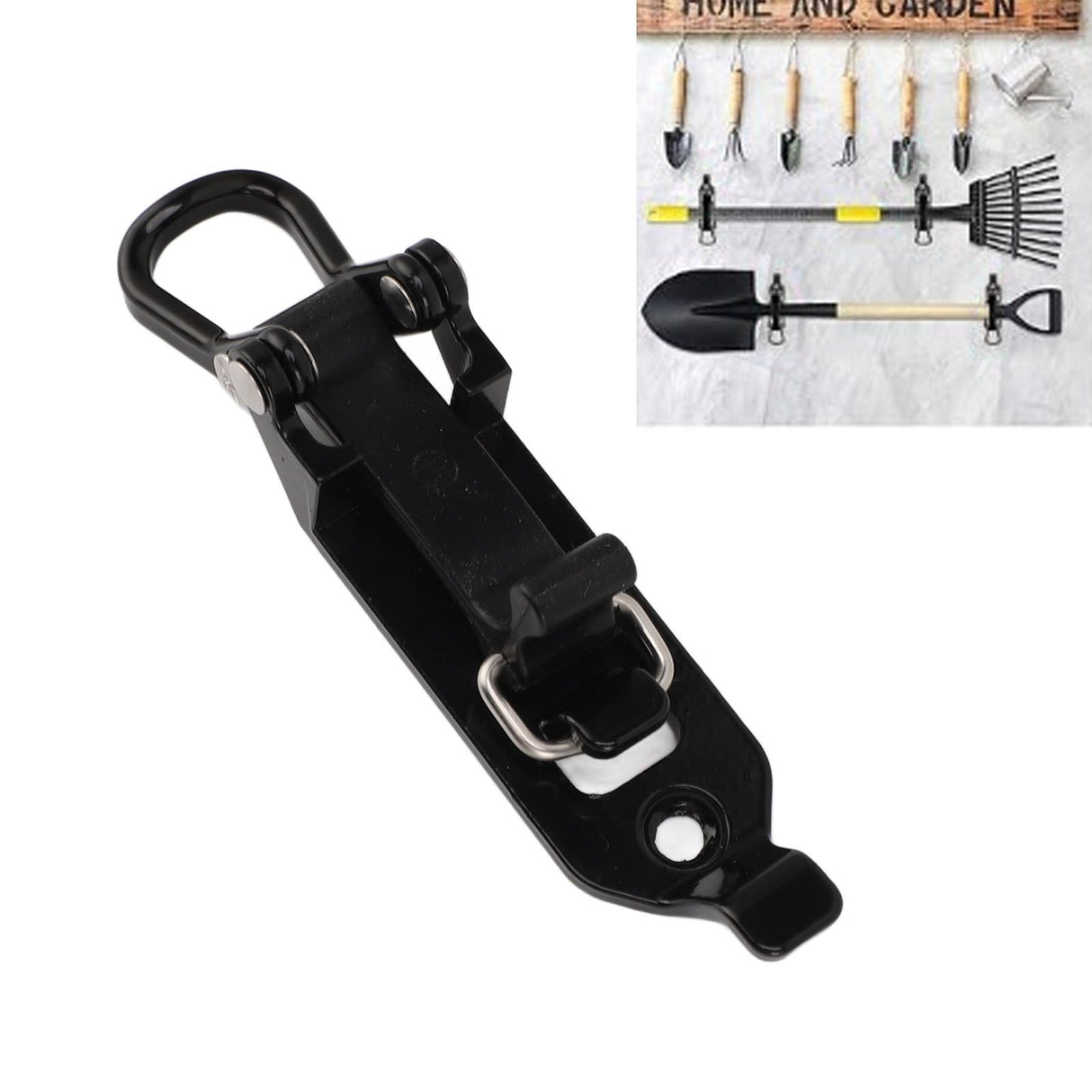 Shovel Mount for Roof Rack Metal Rubber Clamps Wall Mounting Brackets for Truck Boats Black