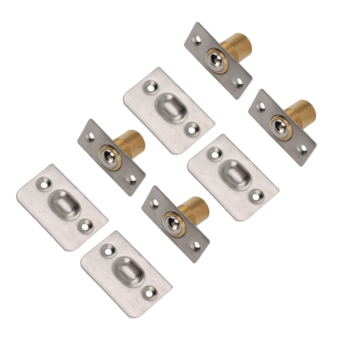 4pcs Door Ball Catch Solid Brass Adjustable Spring Closet Ball Latch for Cabinet Pantry