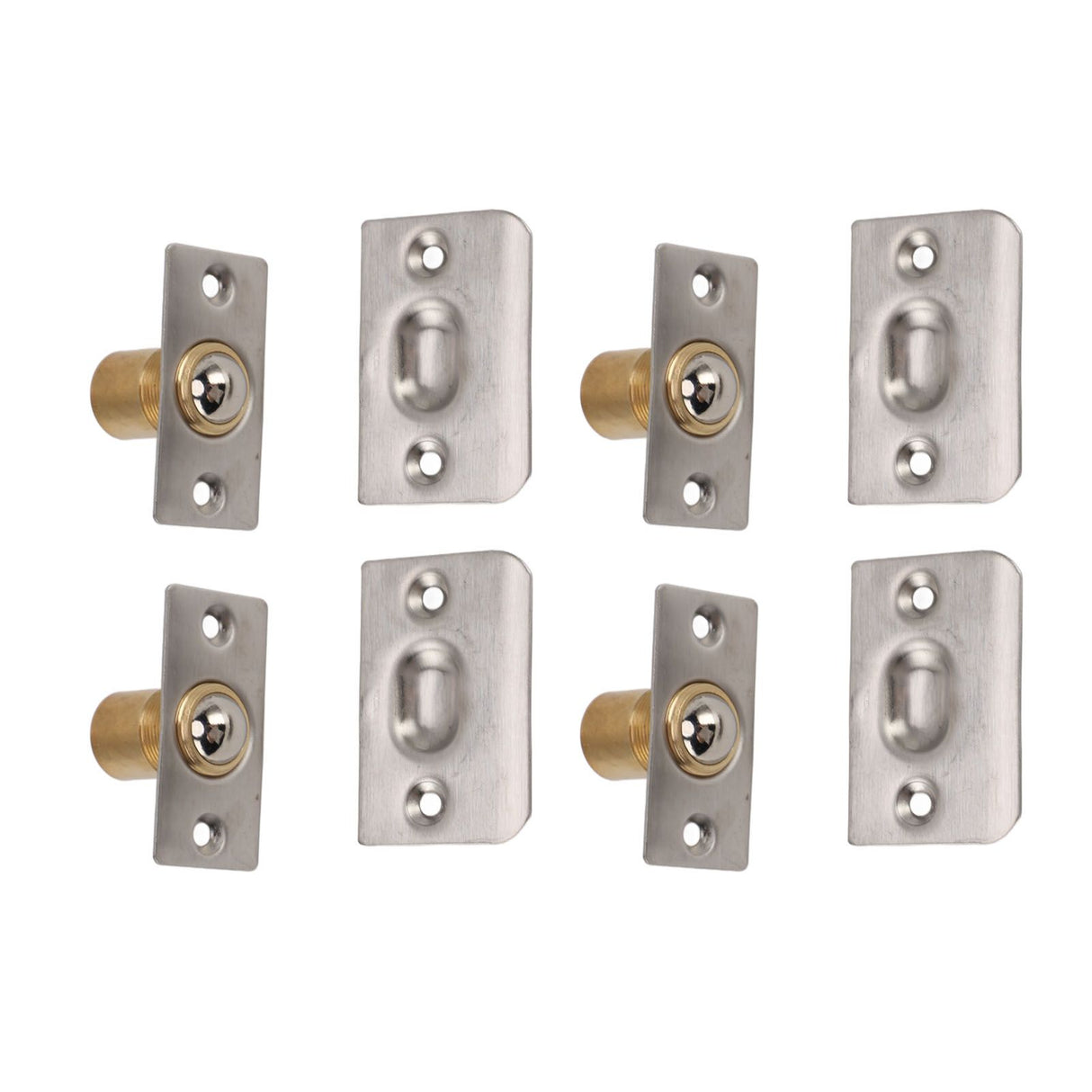 4pcs Door Ball Catch Solid Brass Adjustable Spring Closet Ball Latch for Cabinet Pantry