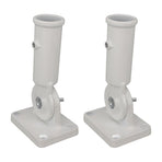 2Pcs Adjustable Flag Pole Holder Aluminium Alloy Metal Wall Mount 180 Degree Multi Position Bracket for Outside House