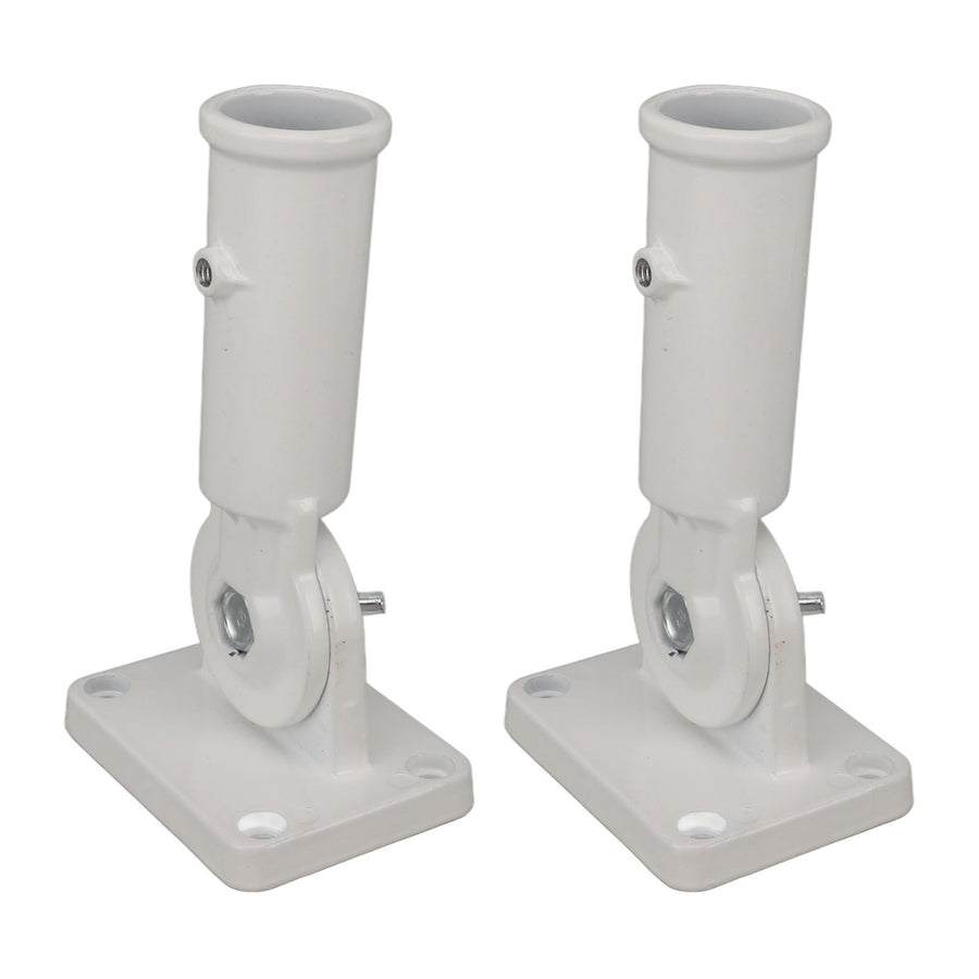 2Pcs Adjustable Flag Pole Holder Aluminium Alloy Metal Wall Mount 180 Degree Multi Position Bracket for Outside House