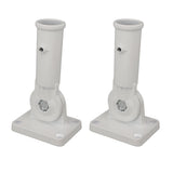 2Pcs Adjustable Flag Pole Holder Aluminium Alloy Metal Wall Mount 180 Degree Multi Position Bracket for Outside House - Side View