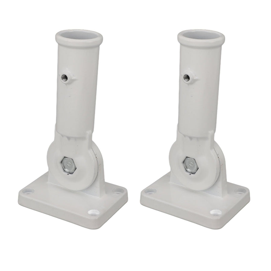 2Pcs Adjustable Flag Pole Holder Aluminium Alloy Metal Wall Mount 180 Degree Multi Position Bracket for Outside House