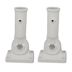 2Pcs Adjustable Flag Pole Holder Aluminium Alloy Metal Wall Mount 180 Degree Multi Position Bracket for Outside House