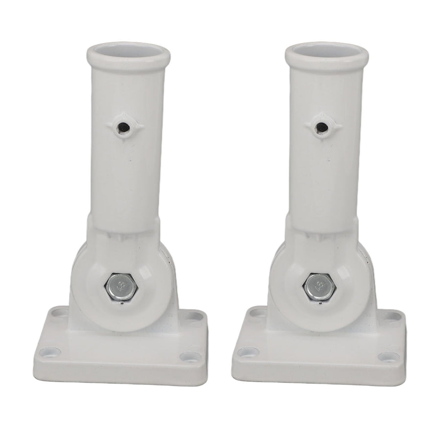 2Pcs Adjustable Flag Pole Holder Aluminium Alloy Metal Wall Mount 180 Degree Multi Position Bracket for Outside House