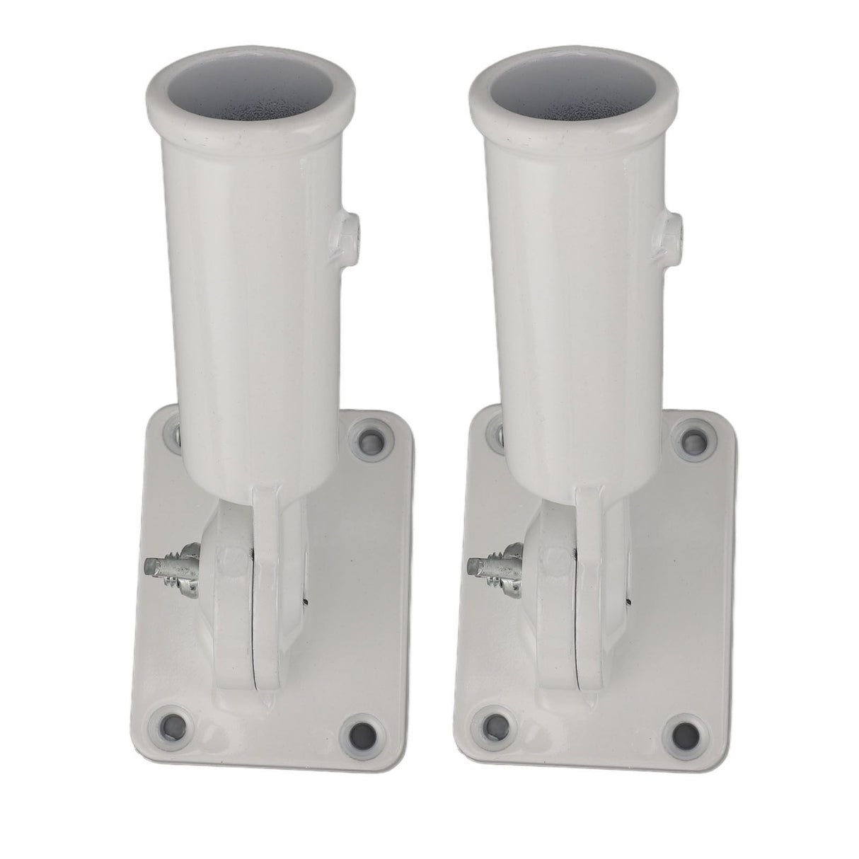 2Pcs Adjustable Flag Pole Holder Aluminium Alloy Metal Wall Mount 180 Degree Multi Position Bracket for Outside House