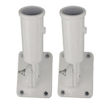 2Pcs Adjustable Flag Pole Holder Aluminium Alloy Metal Wall Mount 180 Degree Multi Position Bracket for Outside House