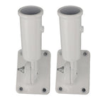 2Pcs Adjustable Flag Pole Holder Aluminium Alloy Metal Wall Mount 180 Degree Multi Position Bracket for Outside House